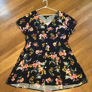 Forever 21 Flower Plus Size Midi Dress